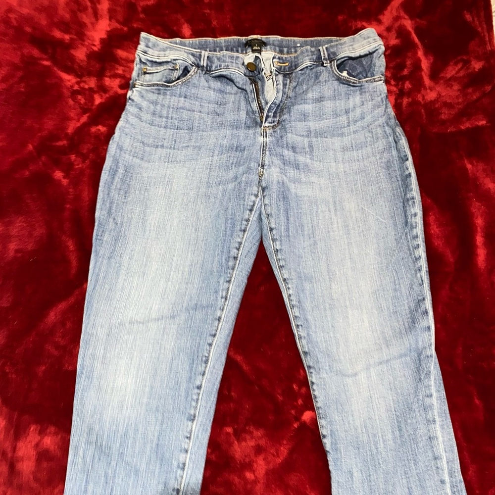 Ann Taylor Women's Straight Leg Jeans - Light Blue